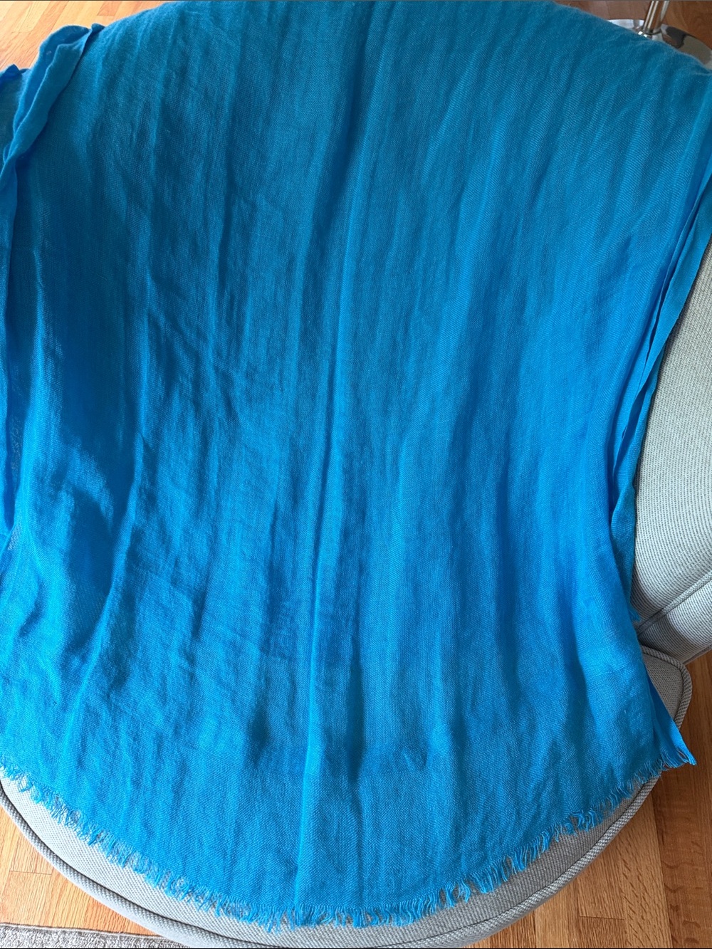 Love Quotes Linen Viscose Oversized Eyelash Fringe Scarf Wrap Sky Blue Sarong